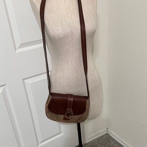 Dooney & Bourke Brown and Tan Crossbody Bag